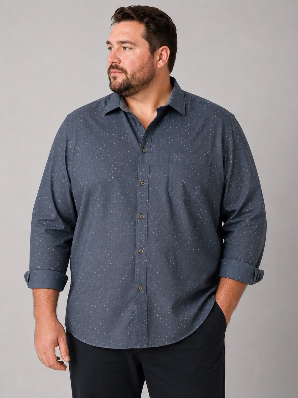 Calvin Klein Men’s Regular Fit Non-Iron Dress Shirt – XL (17.5 / 32-33)